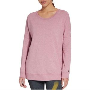 CALIA pink sweater with side zipper